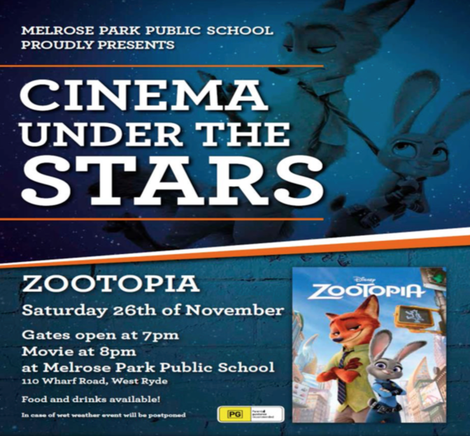 Cinema Under the Stars- Melrose Park Public School