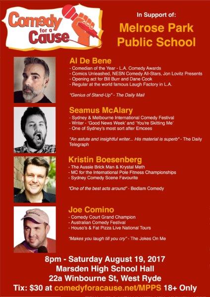 Comedy For A Cause...... supporting Melrose Park Public School