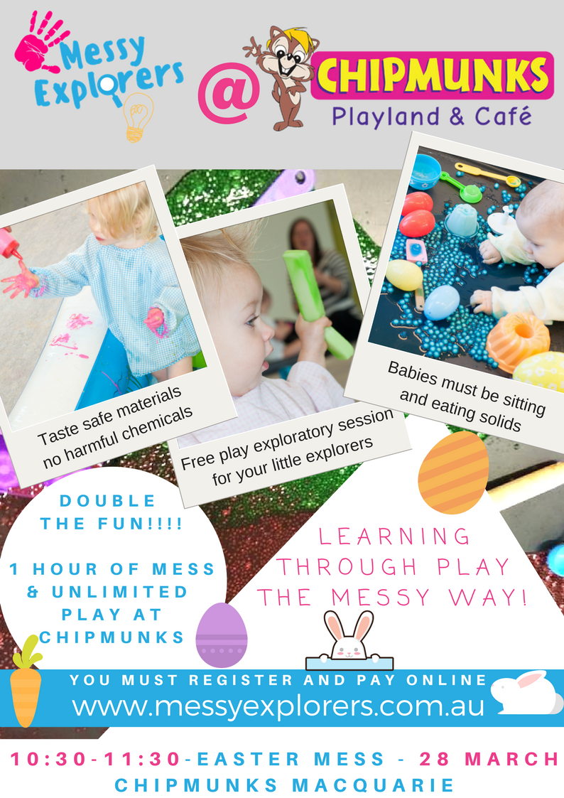 DOUBLE THE FUN! 1 hour of Messy Play and UNLIMITED Soft Play at Chipmunks