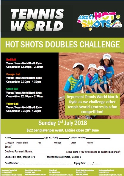 Tennis Hot Shots Doubles Tournament