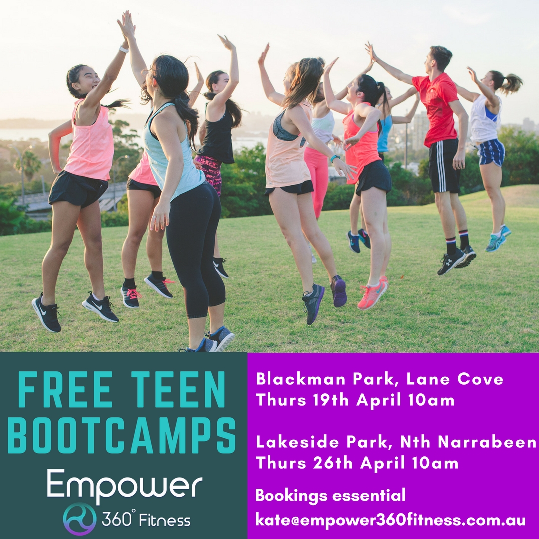FREE school holiday teen bootcamp, Hunters Hill