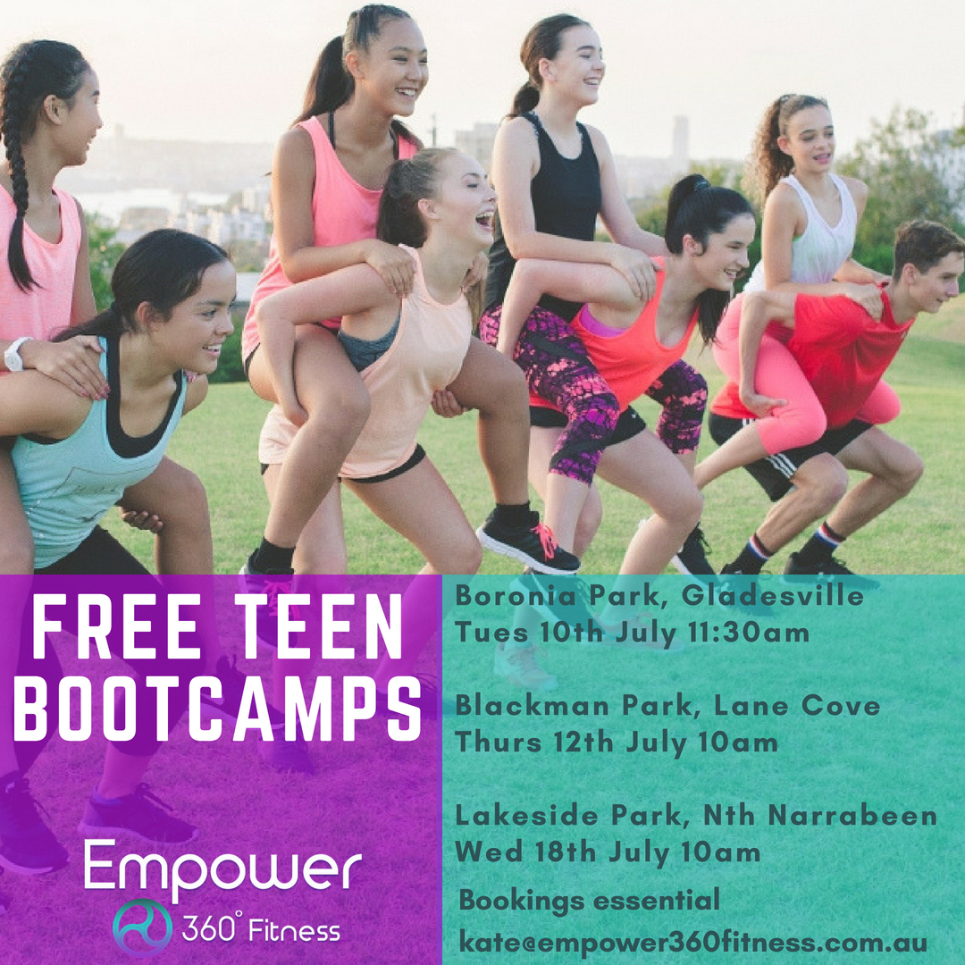 FREE school holiday teen bootcamp, Lane Cove
