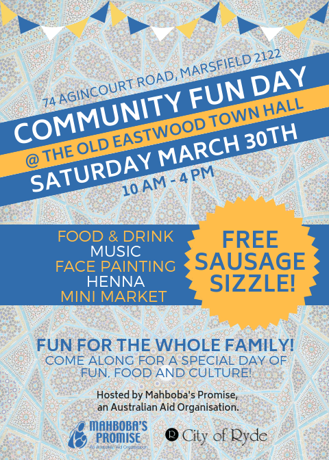Community Fun Day hosted by Mahboba's Promise, Marsfield