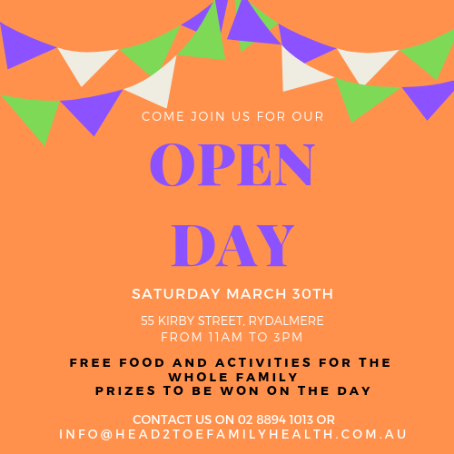 Head 2 Toe Kids & Family Health Open Day, Rydalmere