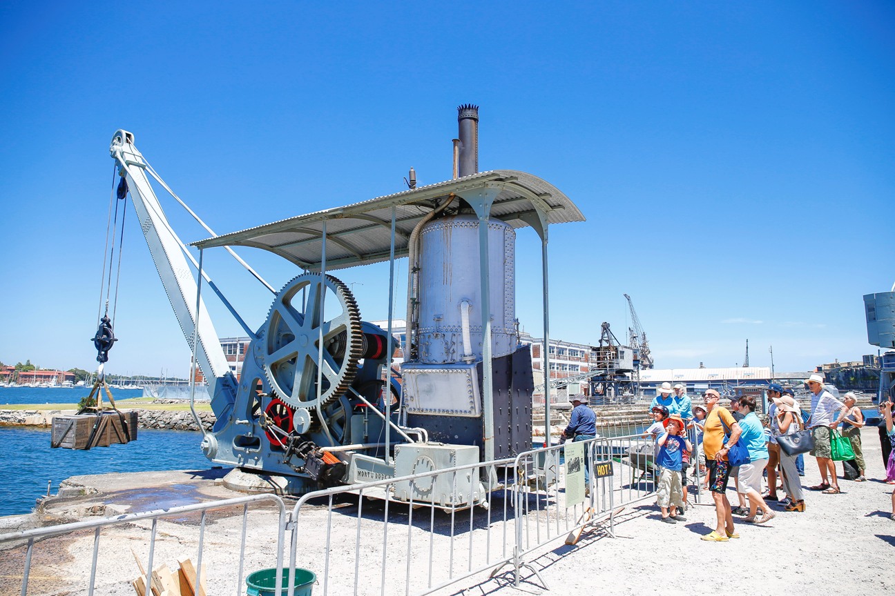 Cockatoo Island Steam Crane Demonstration