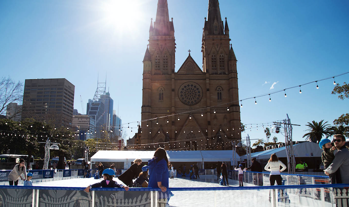 Ice Skating at Cathedral Square