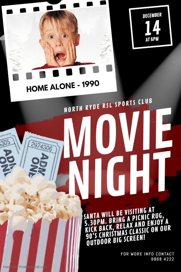 Christmas Family Movie Night, North Ryde Sports Club