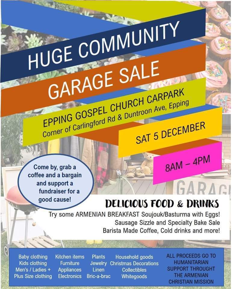ACM Community Garage Sale - Epping Gospel Church