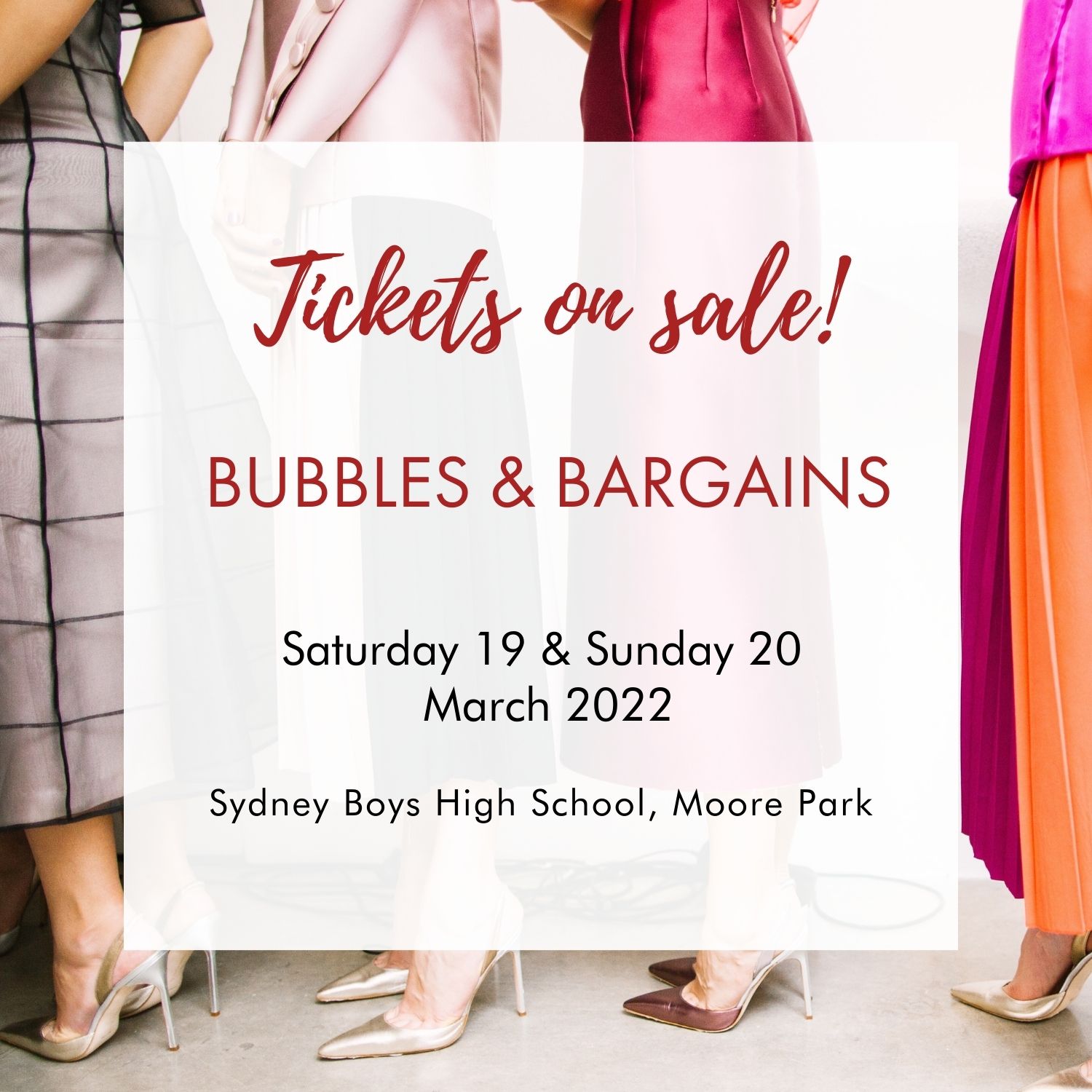 Bubbles & Bargains Fashion Pop-Up Sale