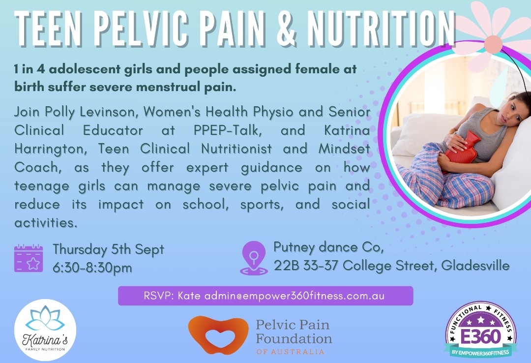 Teen pelvic pain and nutrition workshop