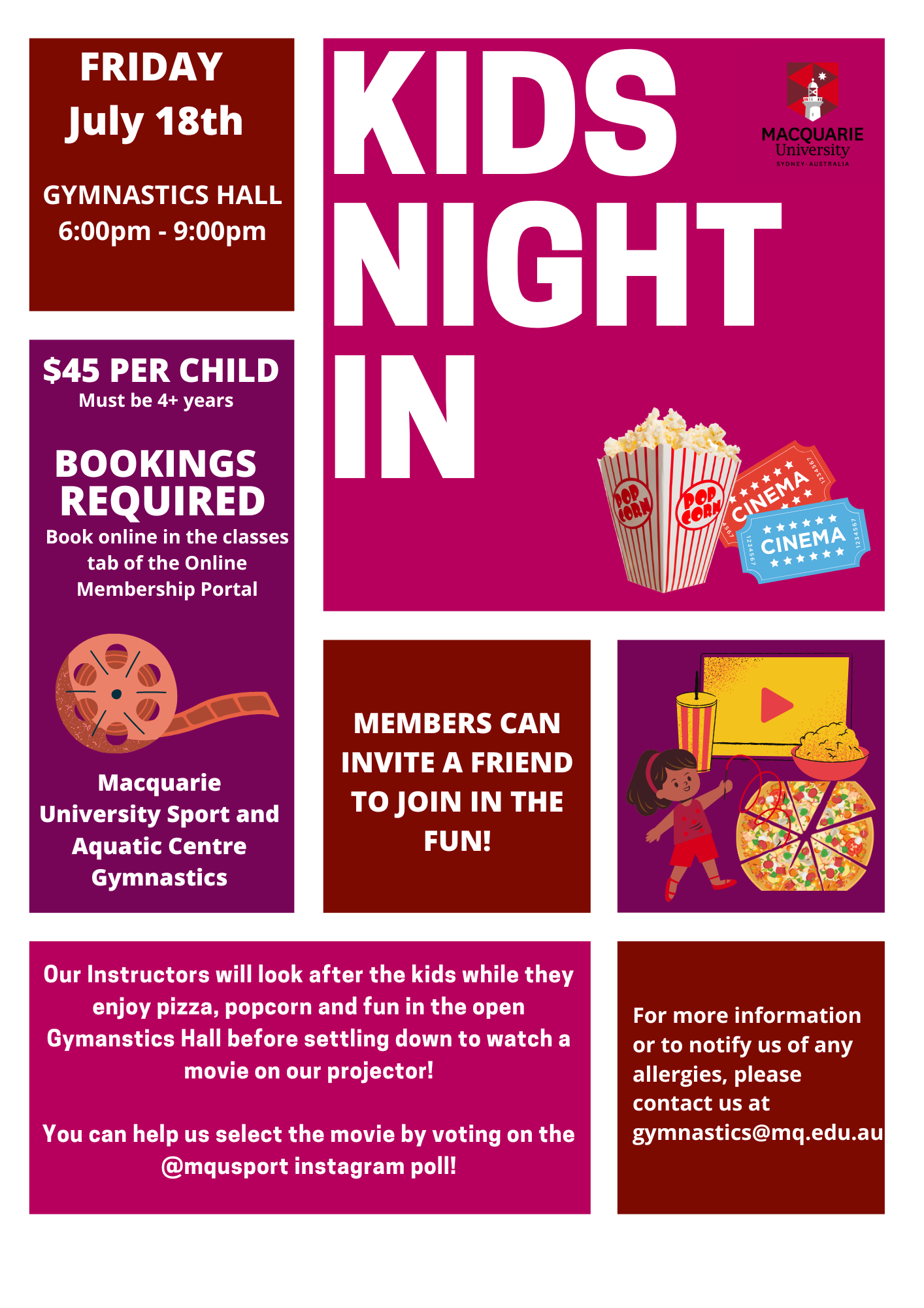 Macquarie University Gymnastics - Kids Night In