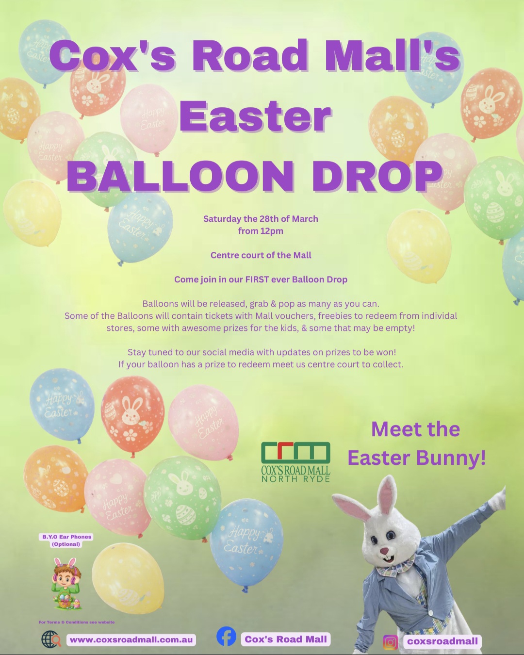 Cox's Road Mall Easter Balloon Drop